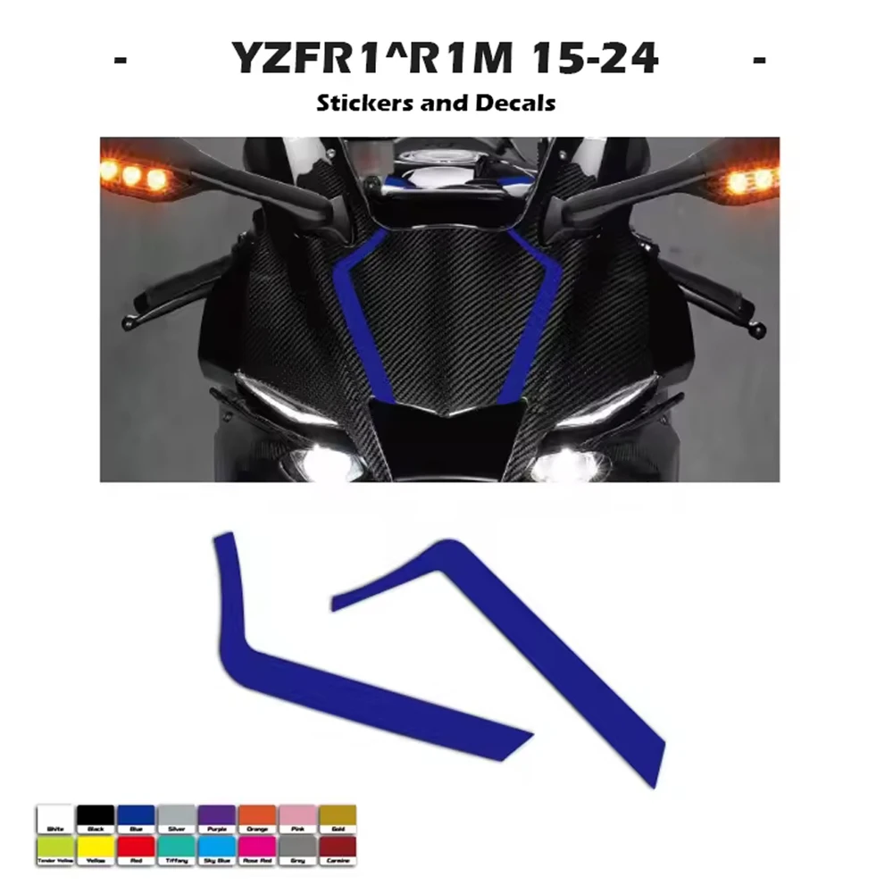 For YAMAHA YZFR1 R1 R1M 2015-2024 Motorcycle Front Fairing Shell Line Sticker Decal Sticker Decal 2020-2021-2022-2023