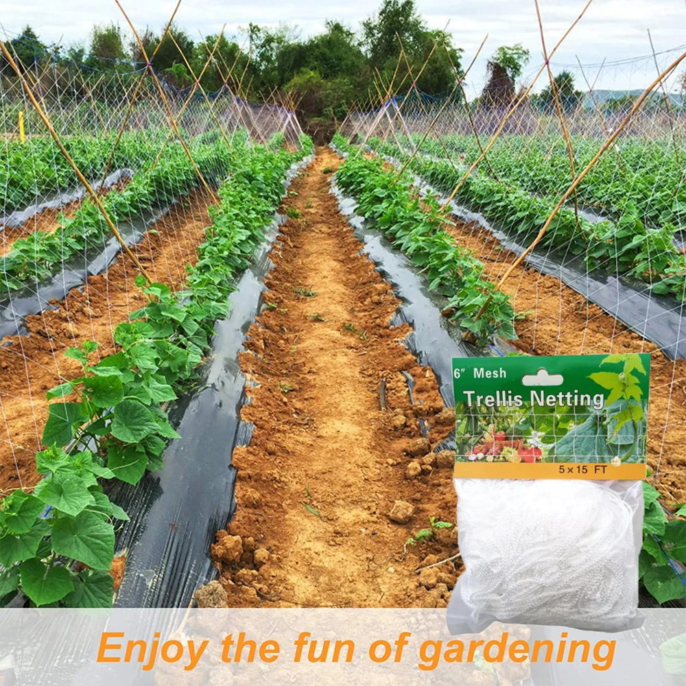 

Garden Plant Trellis Netting Heavy-Duty Plant Support Vine Climbing Hydroponics Garden Net Hydroponics Net Accessories Multi Use