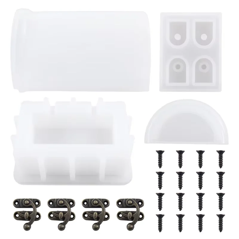 DIY Aufbewahrungsbox Silikonform-Set Schatztruhe Schmuckorganizer Harzformen Gips Ton Bastelbedarf für Heimdekoration – Detail 8