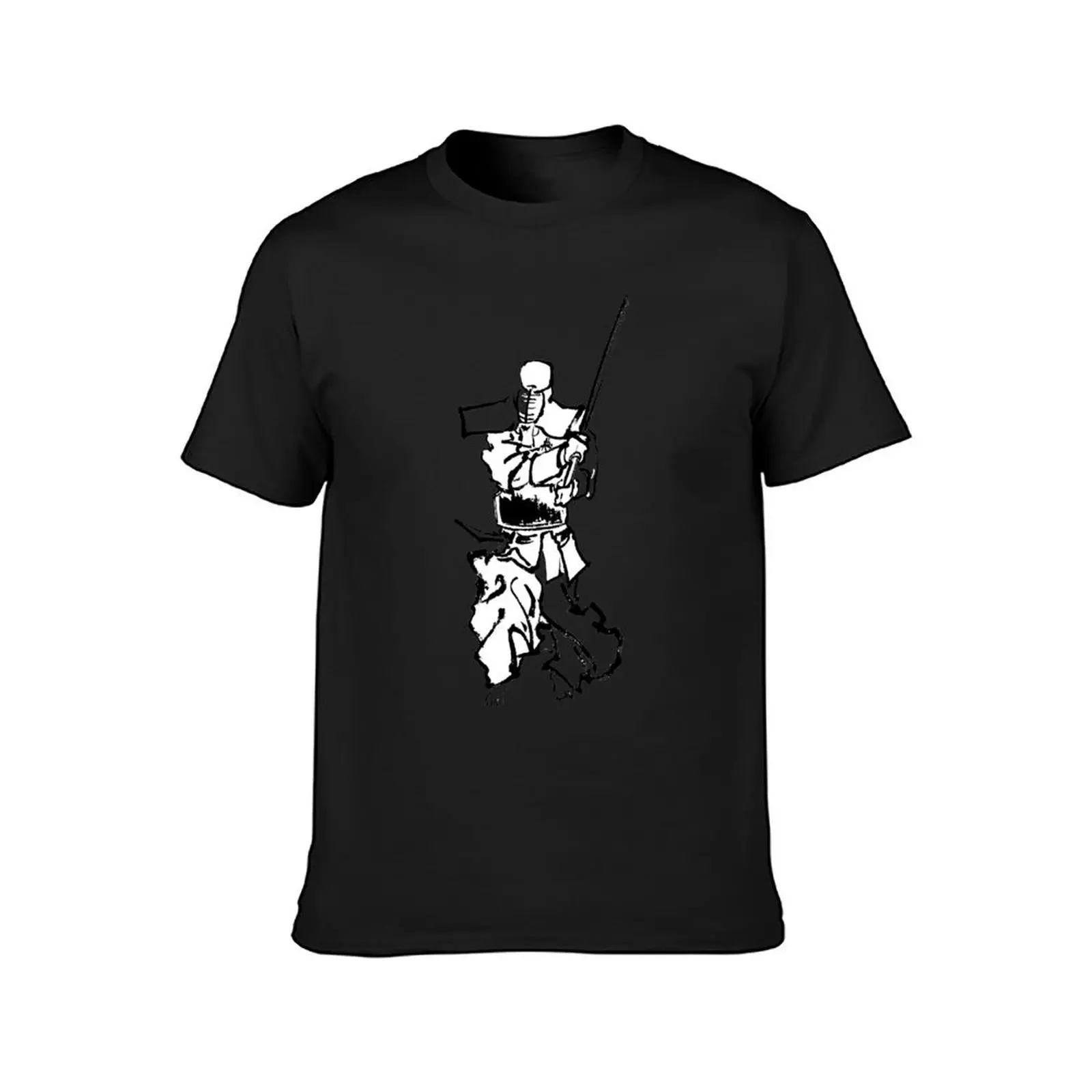 KENDO FIGHTER ILLUSTRATION T-Shirt plus sizes anime vintage plus size tops mens graphic t-shirts pack