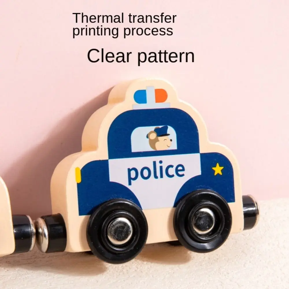 Zahlen/Tier/Früchte/Dinosaurier Magnetisches Holzzugspielzeug Pädagogische Hand-Auge-Koordination Montessori Zahlenzug-Set Kreativ