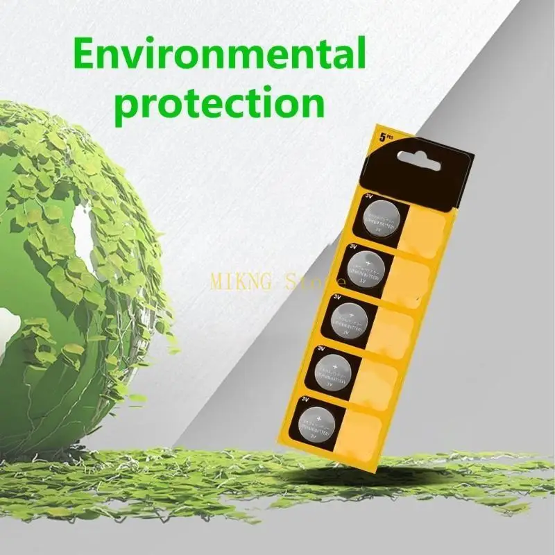 5pcs CR2032 Button Cell Battery 3V for Car Remote Control 160/200MAH السعة أفضل بيع