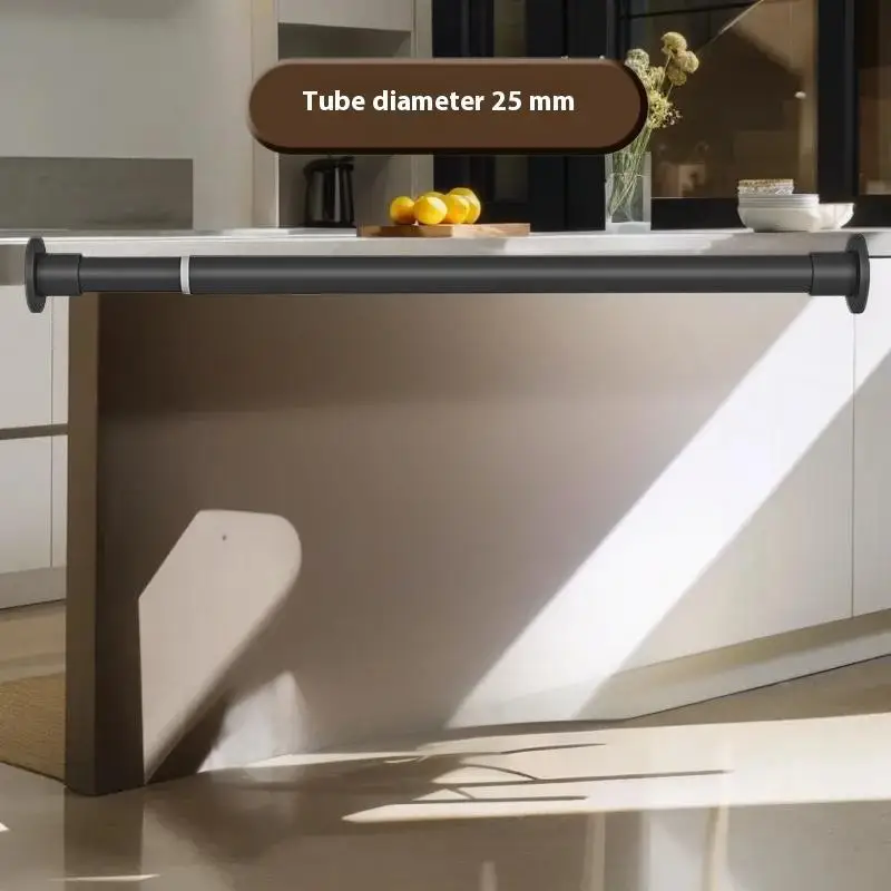 

25 мм регулируемый карниз для душа без перфорации, телескопический стержень, выдвижной прочный подшипник, стержень для одежды, рельсовая трубка для одежды