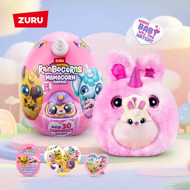 

Zuru Original New Zealand Rainbocorns Mamacorn Surprise Egg Blind Box Surprises Pocket Elf Toy Plush Dolls Give Gift To Girls