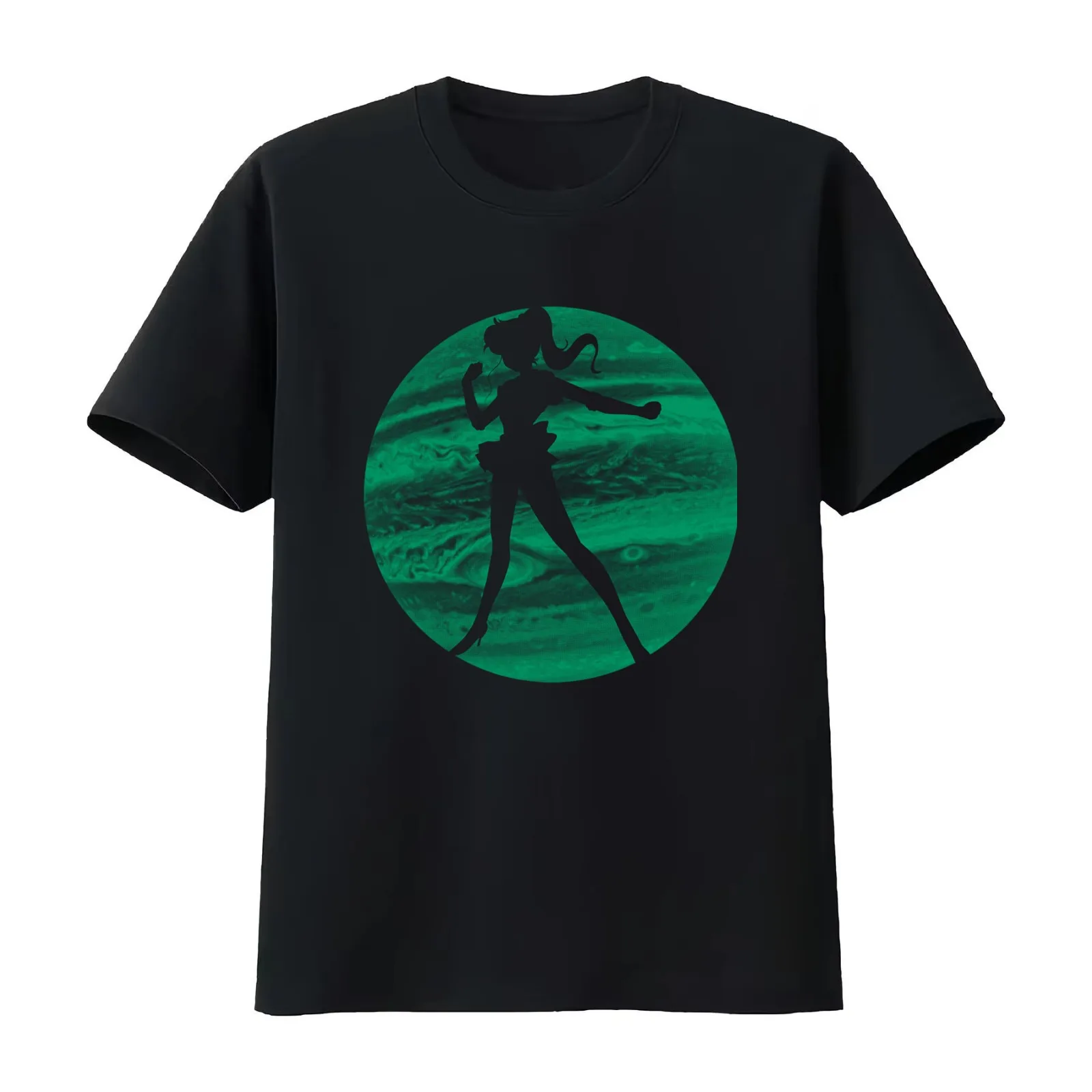 Planet Jupiter T-Shirt Summer Casual Cotton Tee Oversized Streetwear Tops Vintage Graphic Print Loose Fit Short Sleeve