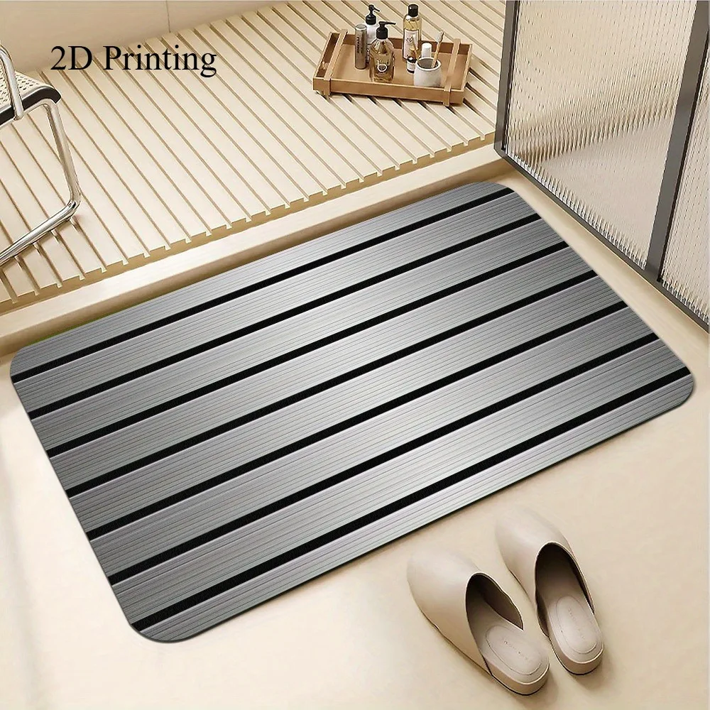 Creative Wear-resistant Bathroom Mat Quick Dry Soft Anti Dirty Floor Mat Anti Slip Decoration Diatom Mud Door Mat Entrance Hall