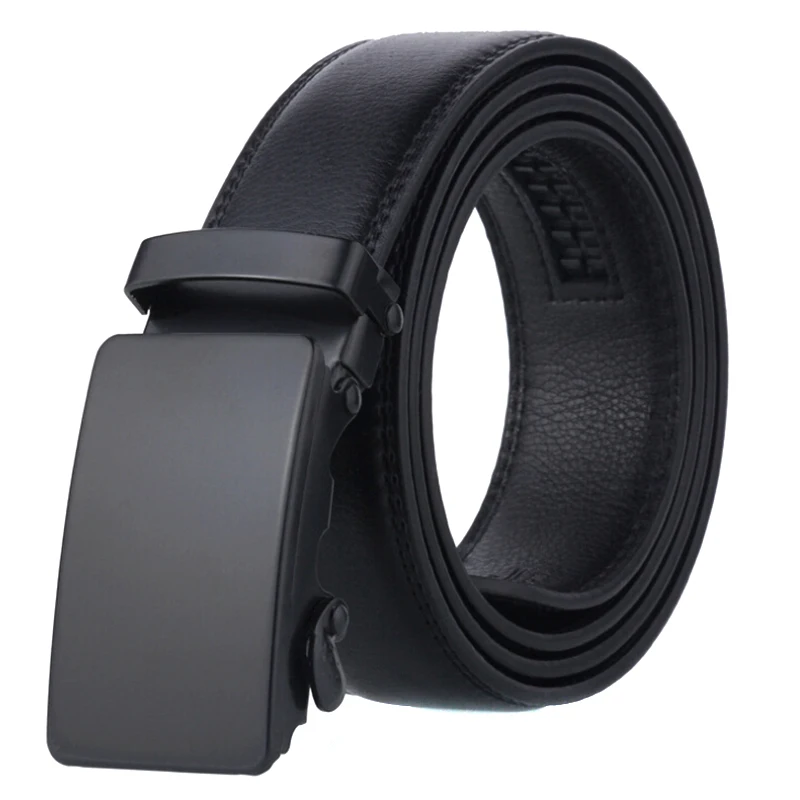 

Men's Automatic Buckle Belt Slip Buckle Business Casual Leather Waist Belt