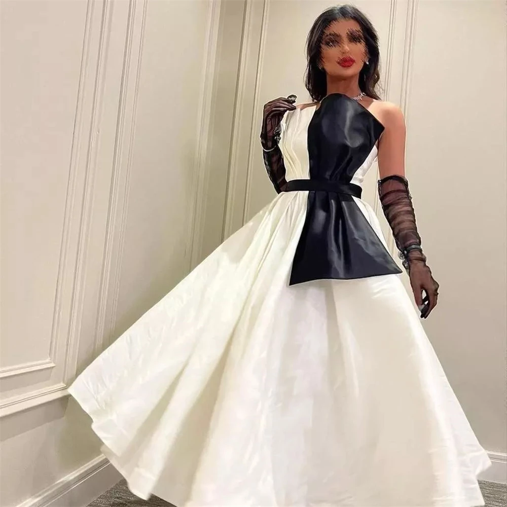 

Elegant Strapless Ball gown Cocktail Party Draped Fold Satin Prom Dresses платье на выпускной vestidos para mujer gala