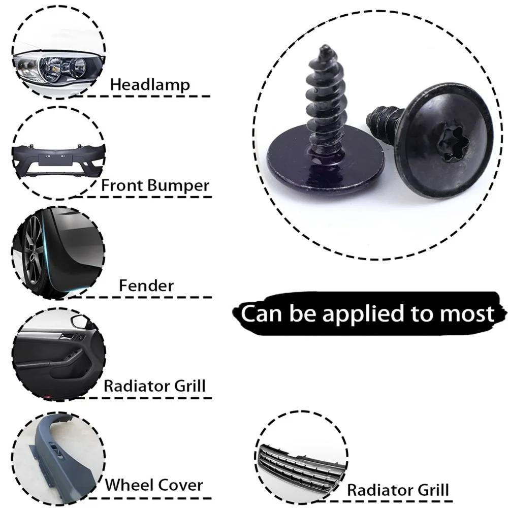 T20 Torx Screw Metal Self Tapping Screws M5*16 for VW Jetta Bora for Audi Q5 for Porsche Car Bumper Shield Undertray Fastener - view 6
