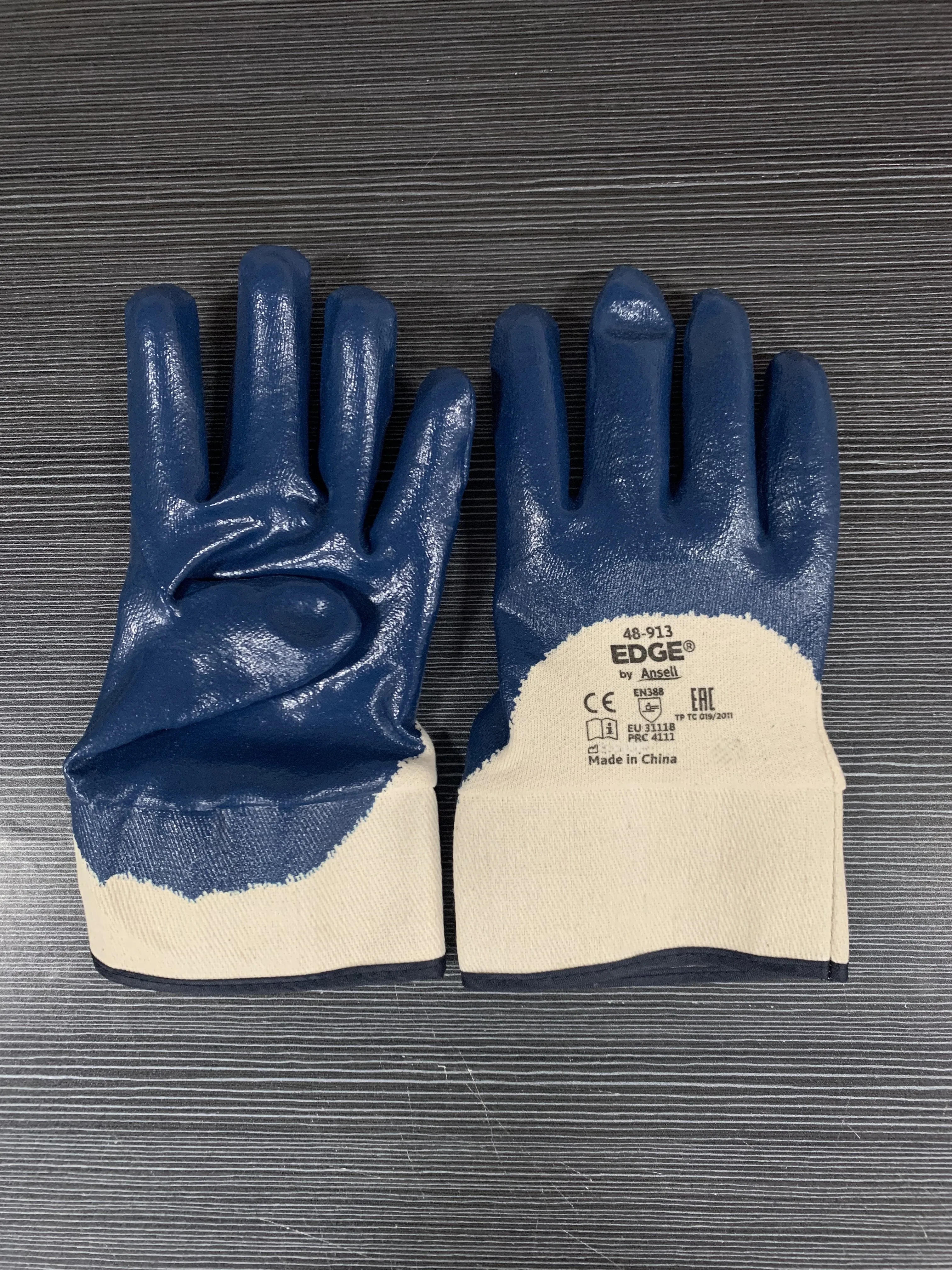 

Ansell EDGE ® 48-913 Защитные перчатки средней мощности, с нитриловым покрытием, обеспечивающие истирание, масло и жидкость, Хлопчатобумажная подкладка