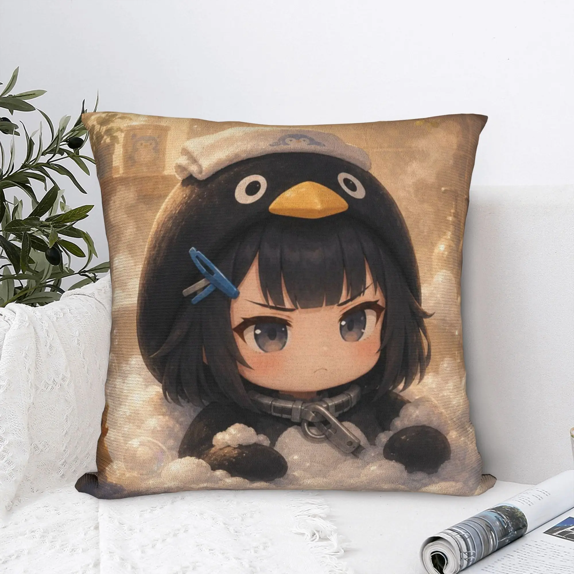 Gugu Gaga Penguin Square Pillow Cases Bubble Bath Cushion Covers Creative Decor Throw Pillow Case Cover for Sofa 45x45cm