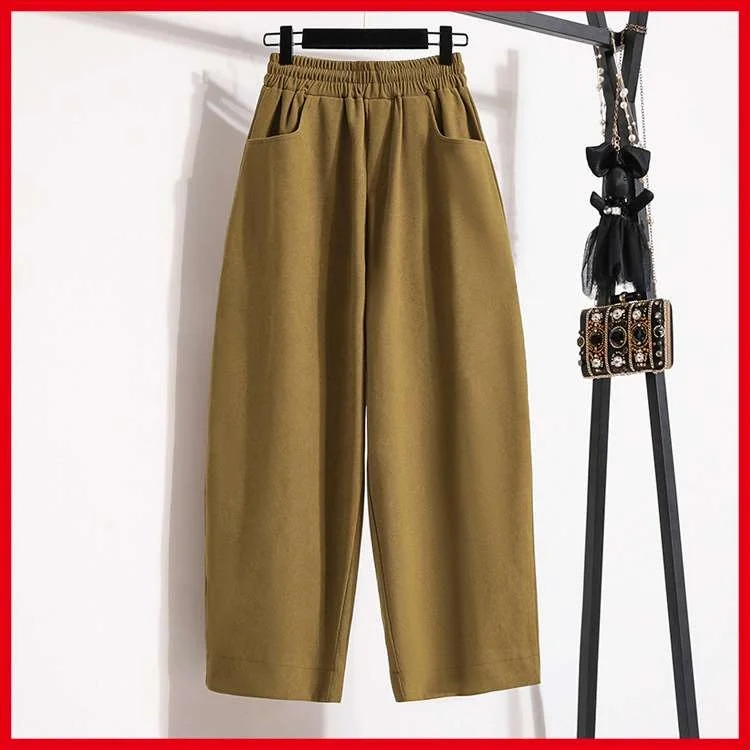 

Large Size Women's PerSed Body Pants Summer Sli Cleanfit Sle Casual Pants Low Waist PVC Material for Middle-Aged Women