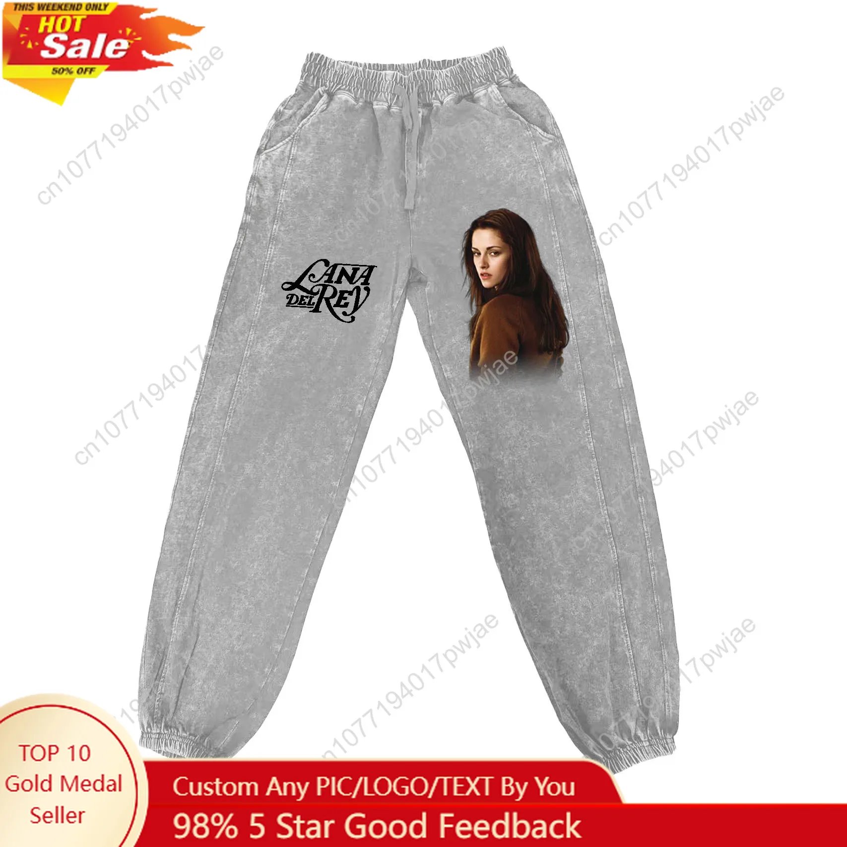 

Lana Dere Singer Pants Man Woman Teenager Retro Vintage Trousers Cotton Elastic Sweatpant Custom Made Pant With Pocket
