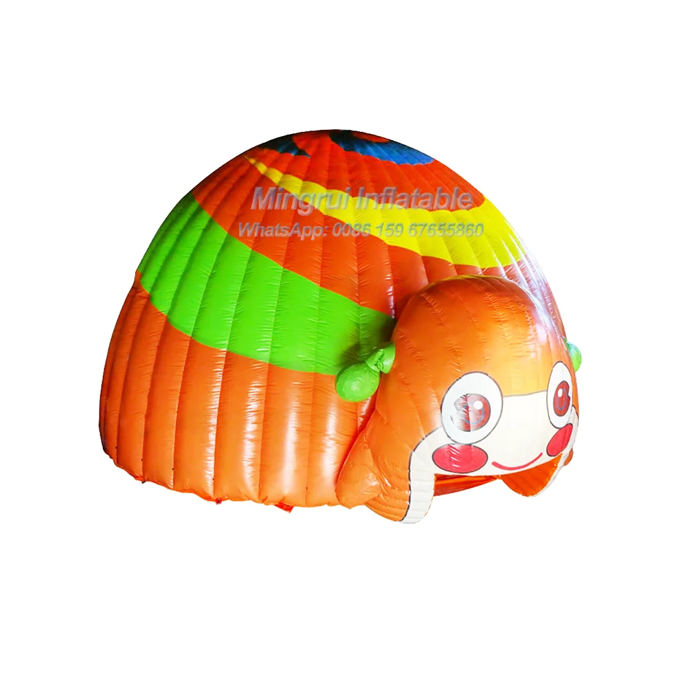 Inflatable Air Tight Cute Snails Tent, Colorful Dancing Fitness Amusement Camping Tent