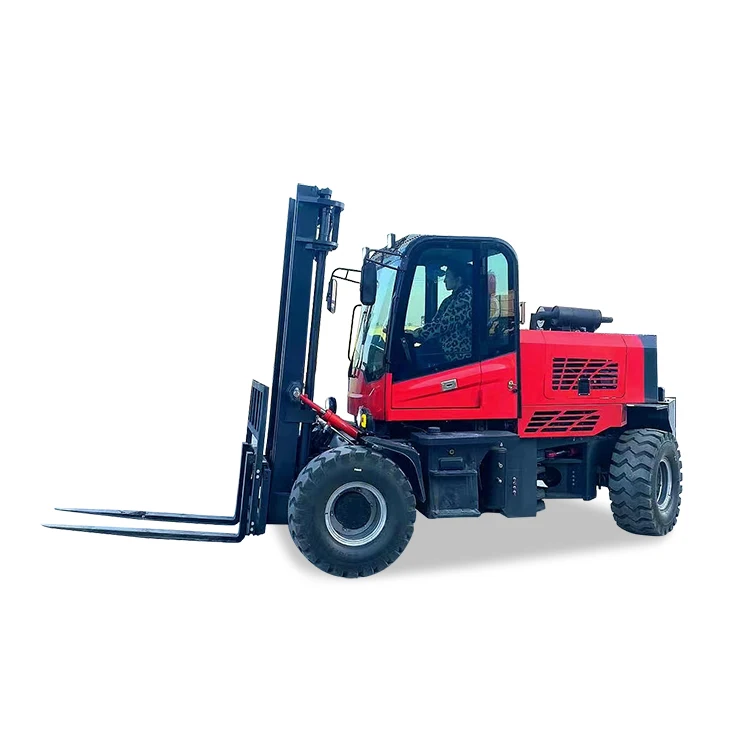 4WD rear drive steering diesel forklift 3.5TON 3500KGS rough terrain forklift with small turning radius