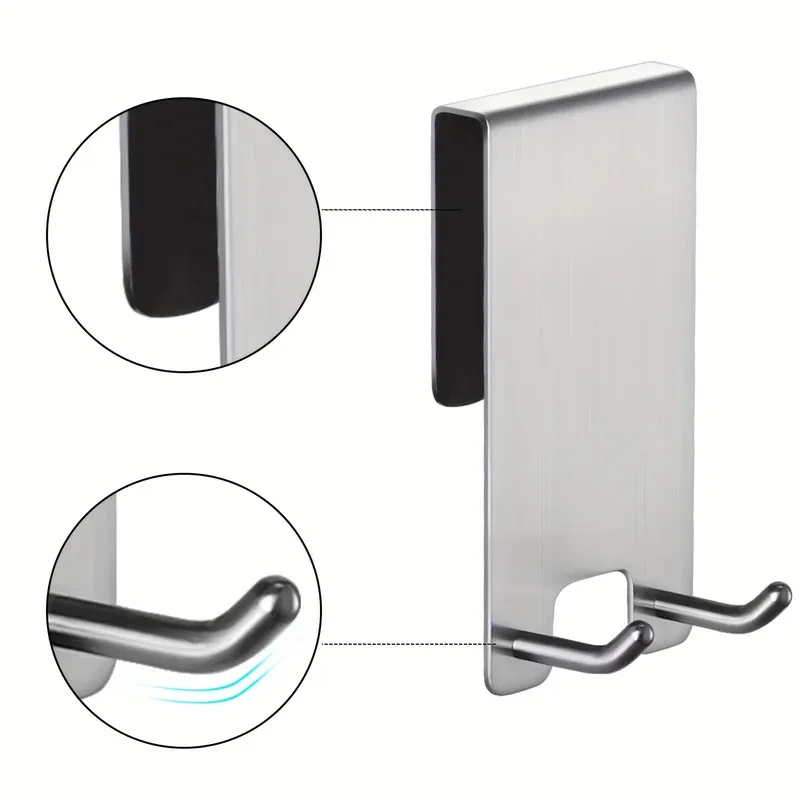 Dual-purpose Anti-rust Hooks (Fashionable Modern Style) – Universal for Bathroom & Kitchen, Ideal Storage Tools