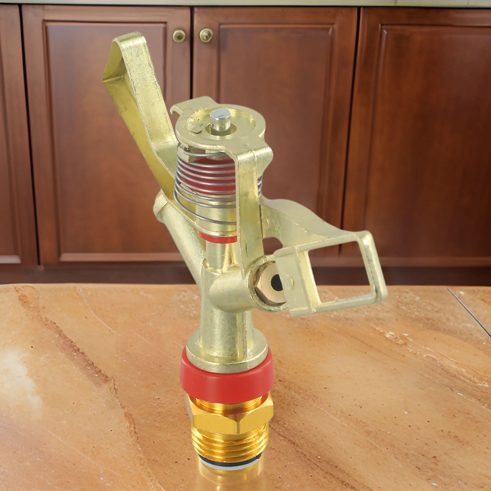 Brass Alloy 4 Points DN20 Rocker Sprinkler 12.5×11cm Features 360° Adjustable Coverage And Even Water Distribution For Law