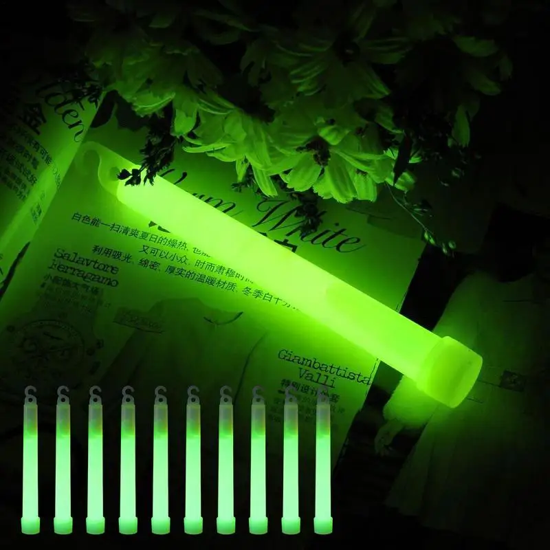 10PCS Glow Sticks Colorful Chemic Light Stick Industrial Grade Fluorescent Stick Camping Festive Club Christmas Party Supplies