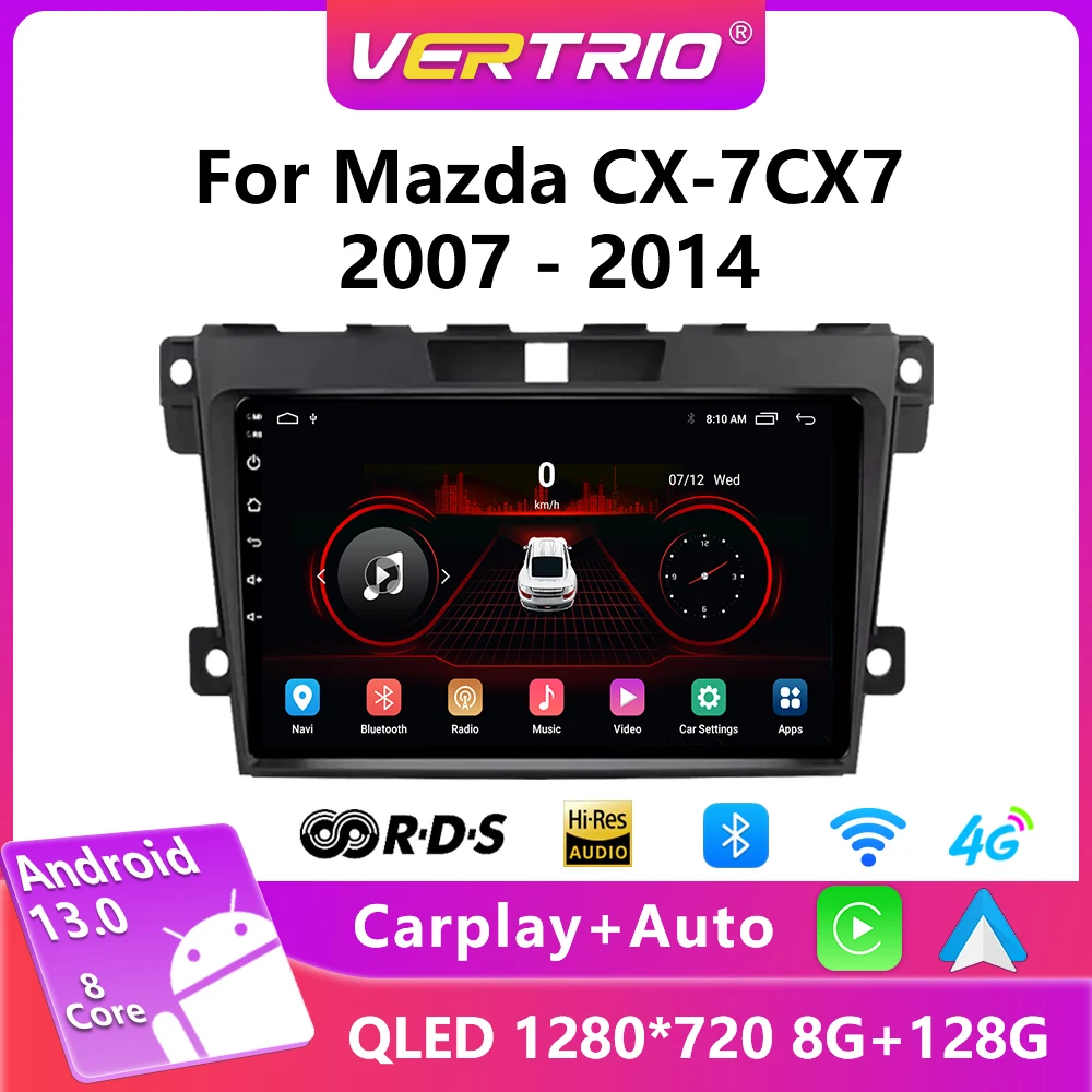 

Автомобильный радиоприемник Android 12 для MAZDA CX-7 CX7 CX 7 2007 2008 2009 2010 2011-2014 Мультимедийный плеер с GPS-навигацией 4G Carplay 2 Din