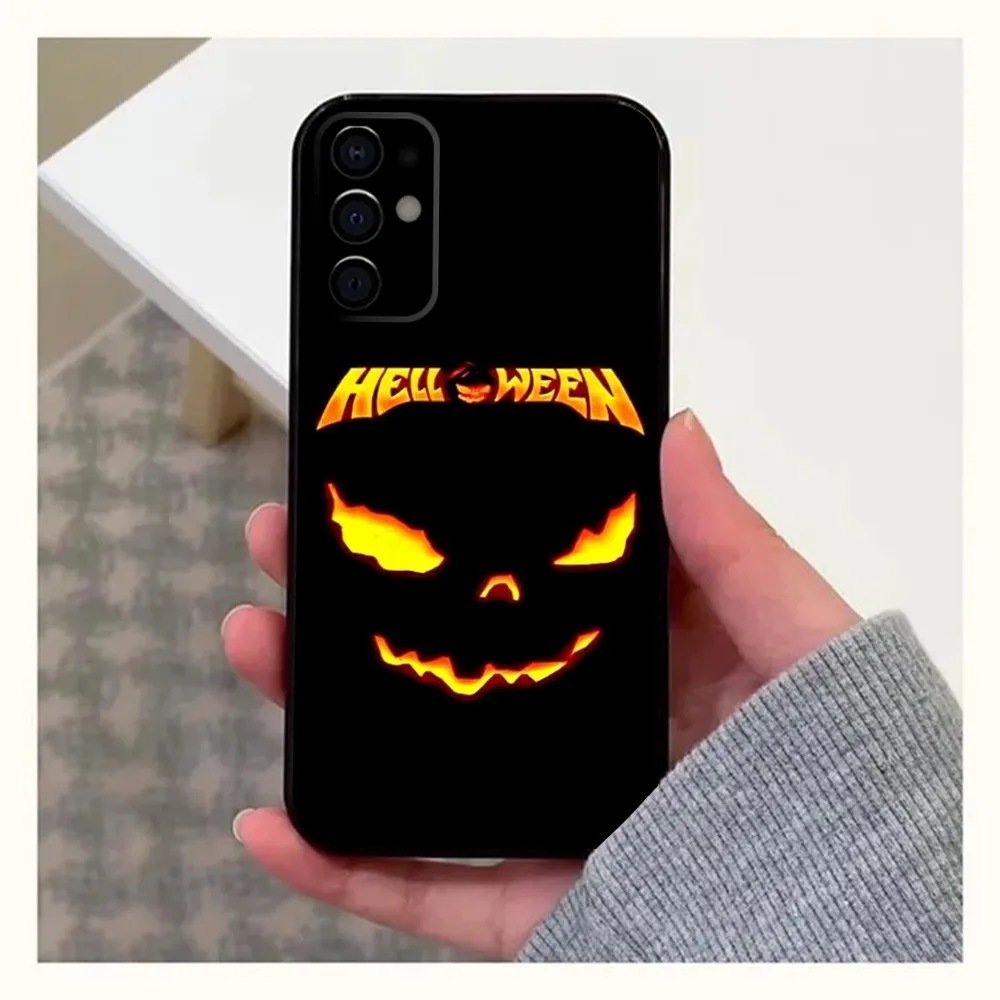 Band H-Helloween Phone Case For Samsung S24,S21,S22,S23,S30,Ultra,S20,Plus,Fe,Lite,Note,10,9,5G Black Soft Cover