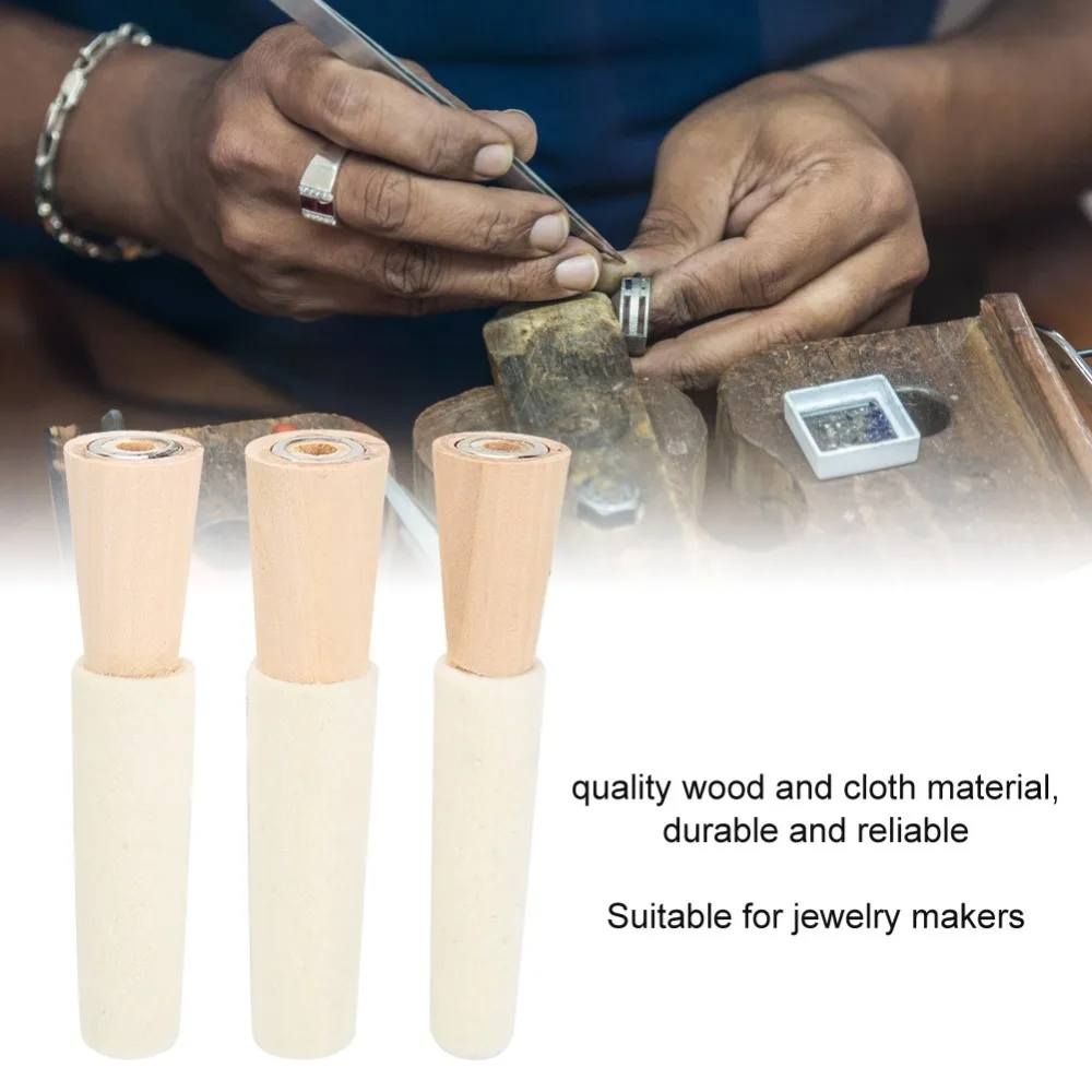 3 قطعة الدقة 3 بوصة S حلقة ثقب داخلي التلميع قضيب 3 بوصة م 3 بوصة L مجوهرات تلميع أداة التلميع قضيب الذهب والفضة خواتم #2