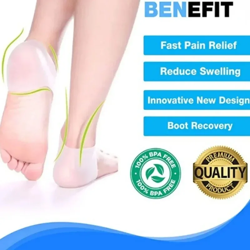 New 2Pcs Silicone Sock Foot Care Moisturizing Gel Heel Thin Socks with Hole Cracked Foot Skin Care Protectors Foot Pedicure