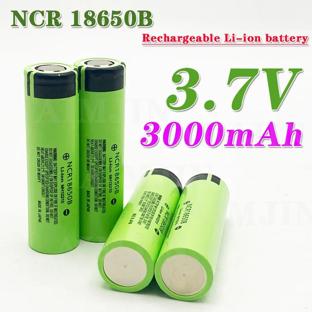 Bateria de lítio recarregável ncr18650b 34b 18650 bateria 3.7v 3000mah 34b para monitoramento, lanterna, ventilador portátil etc.