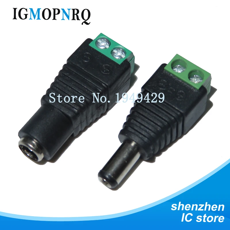 10PCS male and female DC Power plug 5.5 x 2.1MM 5.5*2.5MM 3.5*1.35MM 12V 24V Jack Adapter Connector Plug CCTV 5.5x2.1 2.5 1.35