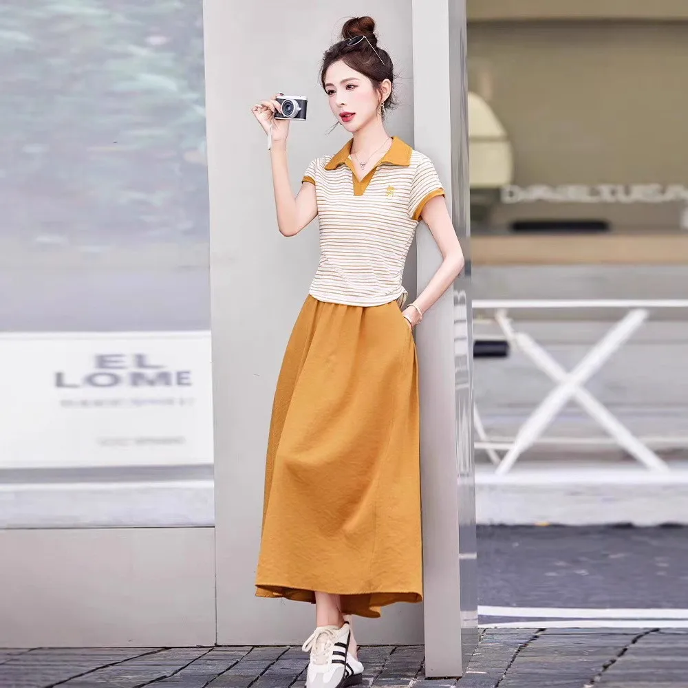 Faionable Baumwolle Leinen Set Damen Sommer Neue Casual Dr Kleine Größe Dr Taille Cinched Leinen Zweiteilige Set irt