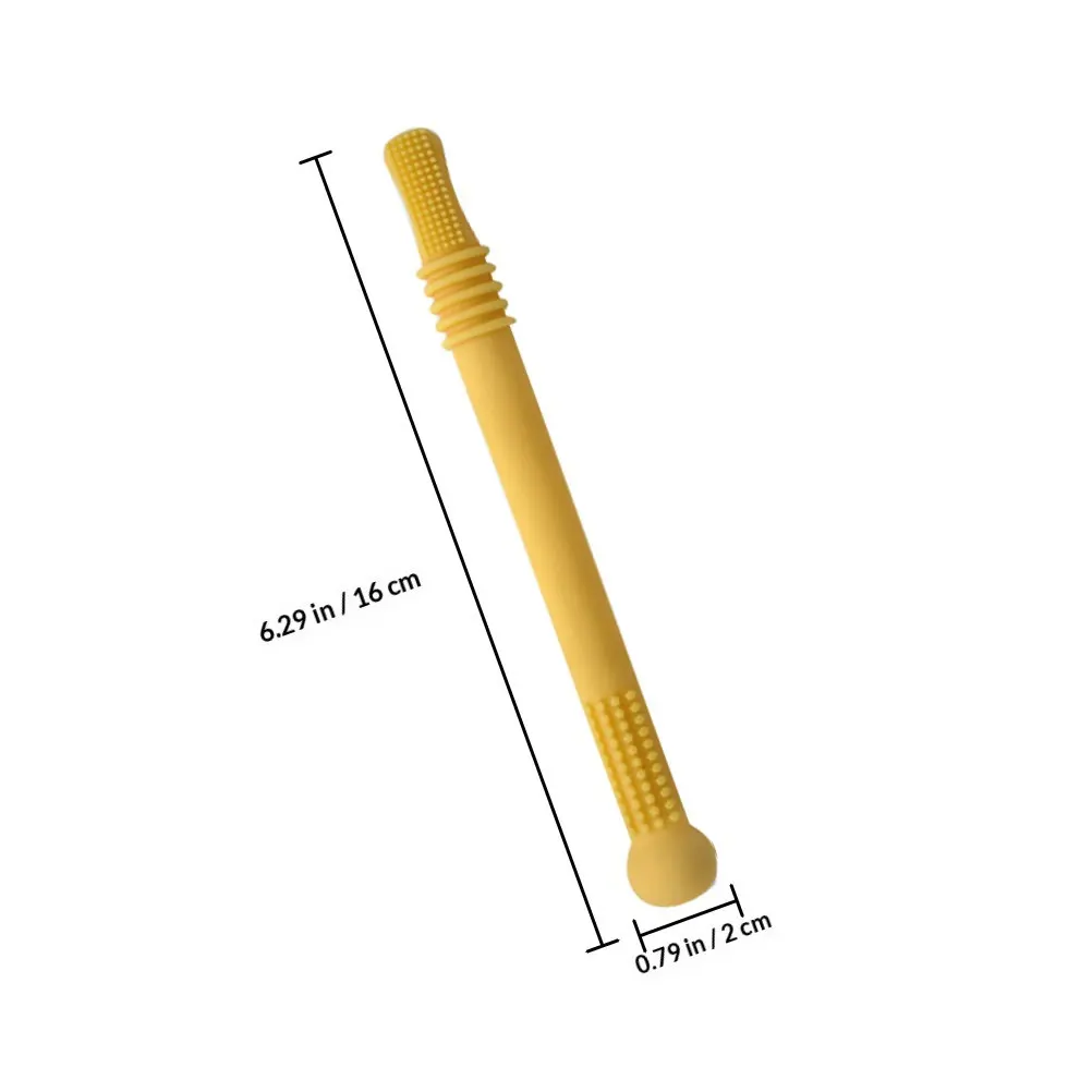 6Pcs Baby Teething Stick Hollow Molar Sticks Comfort Grip Set Soft Food Grade Safe Newborn Gum Massage Chewing