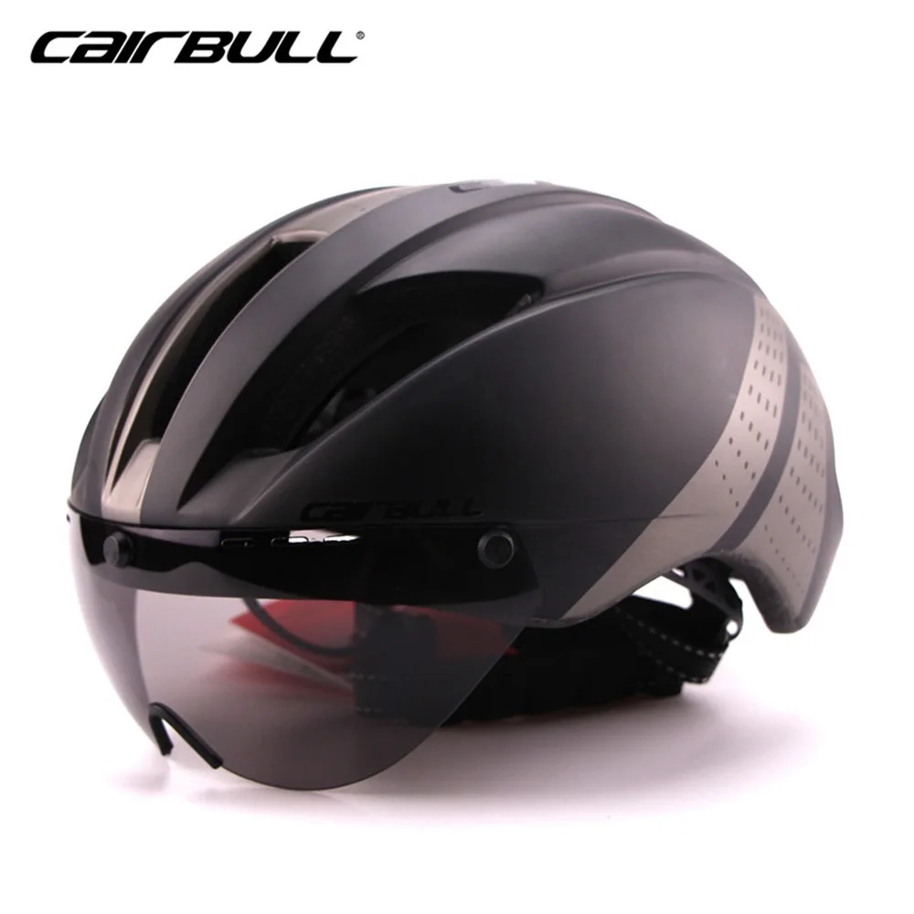 280g Aero Ultra-light Goggle TT Road Bicycle Helmet In-Mold Racing Cycling Bike Sports Safety Helmet Time-Trial Cycling Helmet