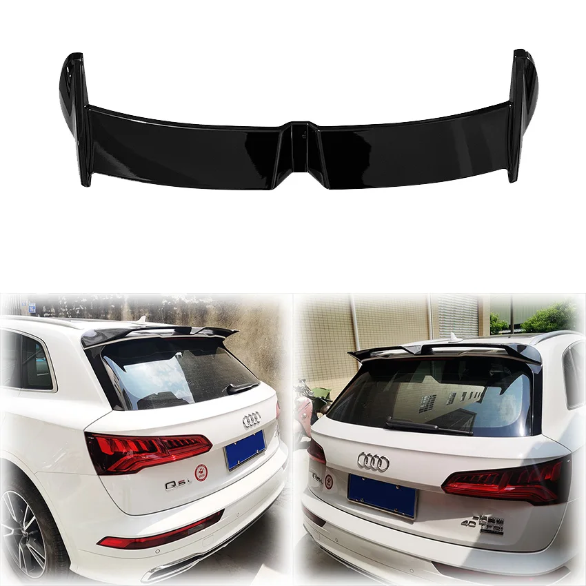 Nowy projekt 2018 2019 2020 2021 2022 2023 dla Audi Q5 Q5L Tylny spojler Roff Wing Lip z włókna węglowego Gloss Black Body Kit