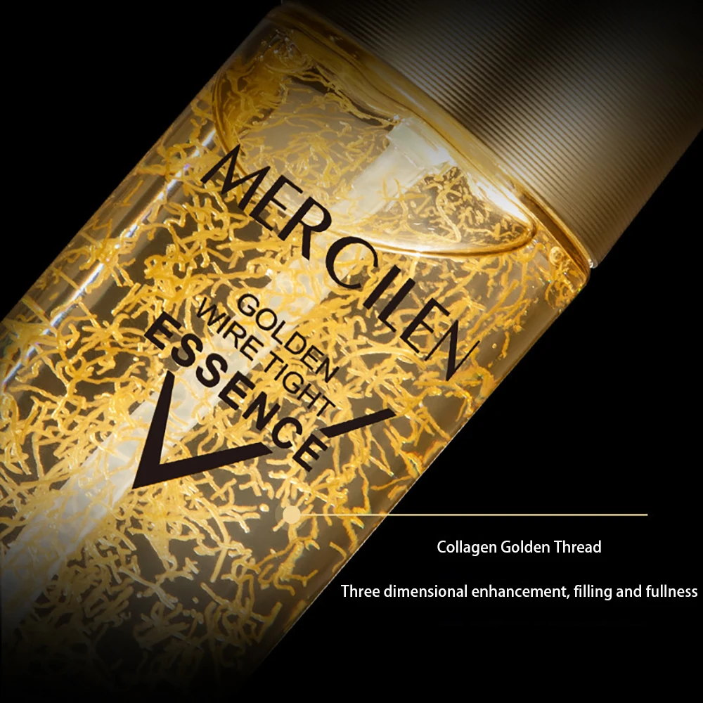 

Golden Thread Collagen Filling Essence Tight Facial Contour Enhance Elastic Moisturizing Face Serum Korean Skincare Products
