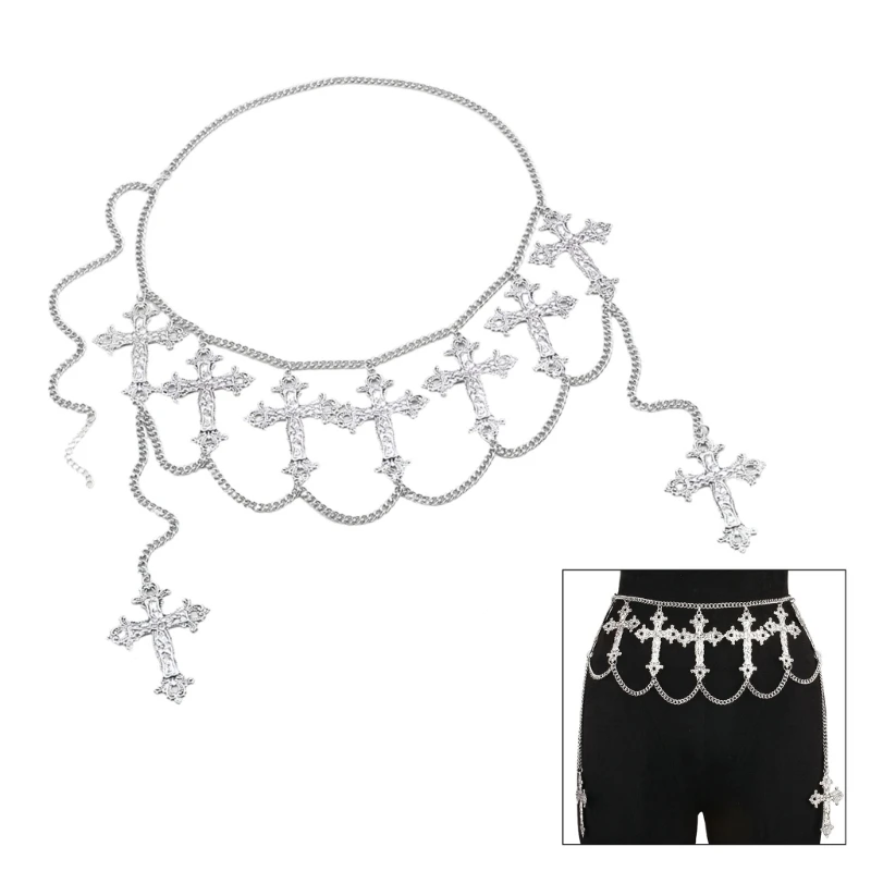 Punk Waist Belt Hot Girl Sexy Metallic Charm Body Chain for Dress Stage