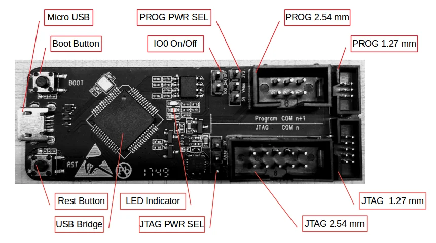 ESP-Prog JTAG In-Circuit Debugger Program Downloader Serial Communication