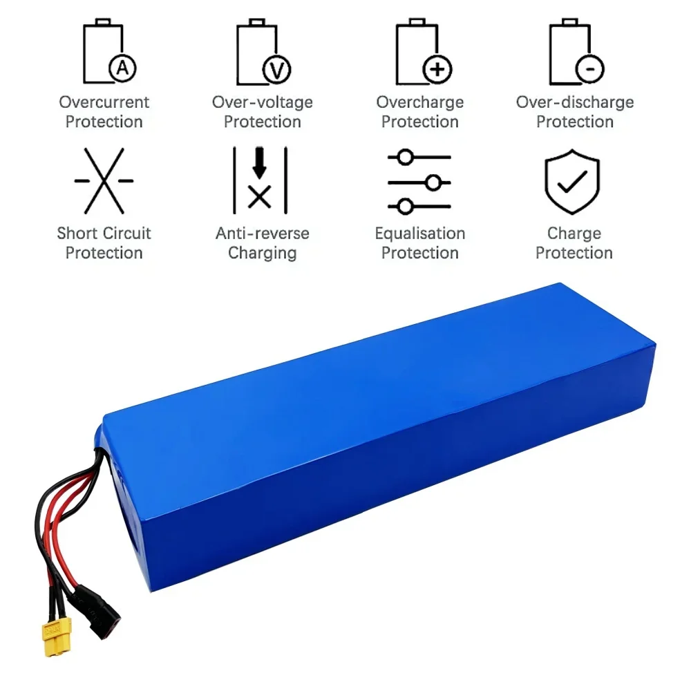 13S4P 48V 15000mAh 15Ah 18650 Lithium Battery Pack for Kugoo M4/M4 Pro/Max Speed Li-ion Replacement Batteries with BMS