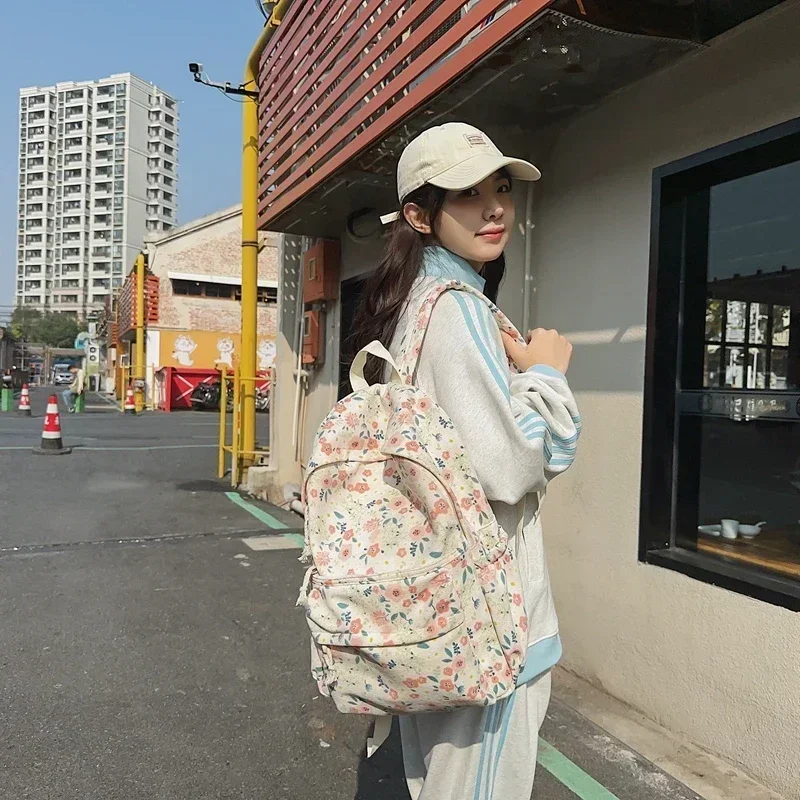 New High Quality Women's Backpack Fashion Printed Popular Backpack 2024 Lightweight and Large Capacity Student Backpack 가방