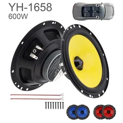 2pcs 6.5 Inch 600W 4-Way Car HiFi Coaxial Speaker Non-destructive Installation Full Range Frequency Audio Speakers