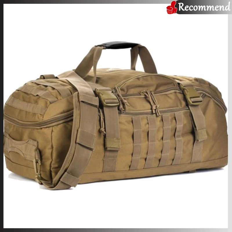 NONE 3-in-1 Outdoor-Rucksack für Reisen, wasserdicht, Seesack für Herren und Damen, Sport, Fitness, Seesack, Rucksack, 45 l Wochenend-Rollrucksack 4