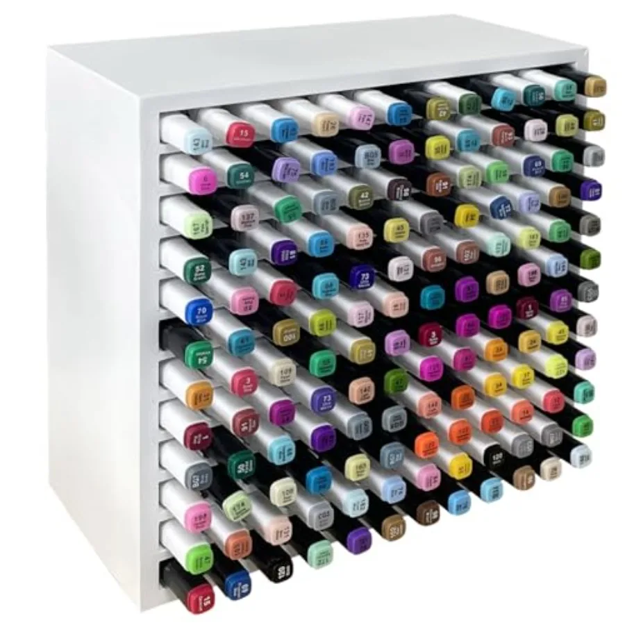 

Art Supply Storage - Wooden Marker Organizer Pens Colored Pencils Paint Brushes