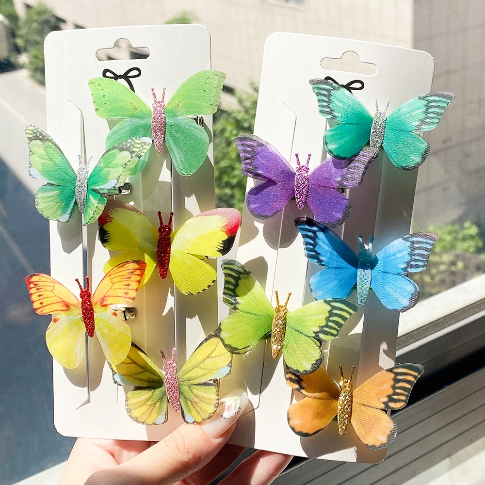 

5pcs/set Butterfly Hair Clips for Women Wedding Photography Head Clips Hairpin Hairgrips Decoration Girls Kids Hair Accessories