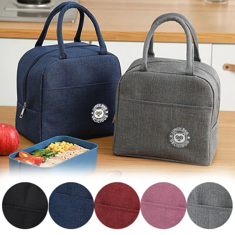 Convenient Tote Lunch Box Picnic Travel Food Storage Bag Waterproof  Portable Zipper Thermal Oxford Lunch Bags Fresh Cooler Bag