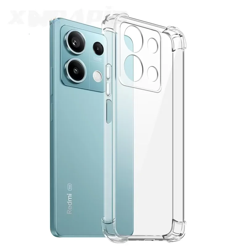 Shockproof Silicone Case For Xiaomi Redmi Note 13 12 11 12S 11S 10S 9S 10 9 8 7 Pro Plus Pro+ 4G 5G Clear Soft Ultra Thin Shell