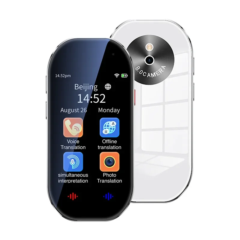 ใหม่ D6 แบบพกพาสมาร์ทแปลกวางตุ้งออฟไลน์ออนไลน์ Wifi Real-time อัจฉริยะ Instant Translator สําหรับการเดินทางต่างประเทศ