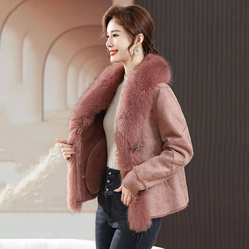 Young Mother's New Casual Coat In Autumn And Winter Of 2023 Ladies' Loose Fashion Short Temperament Coat With Collar