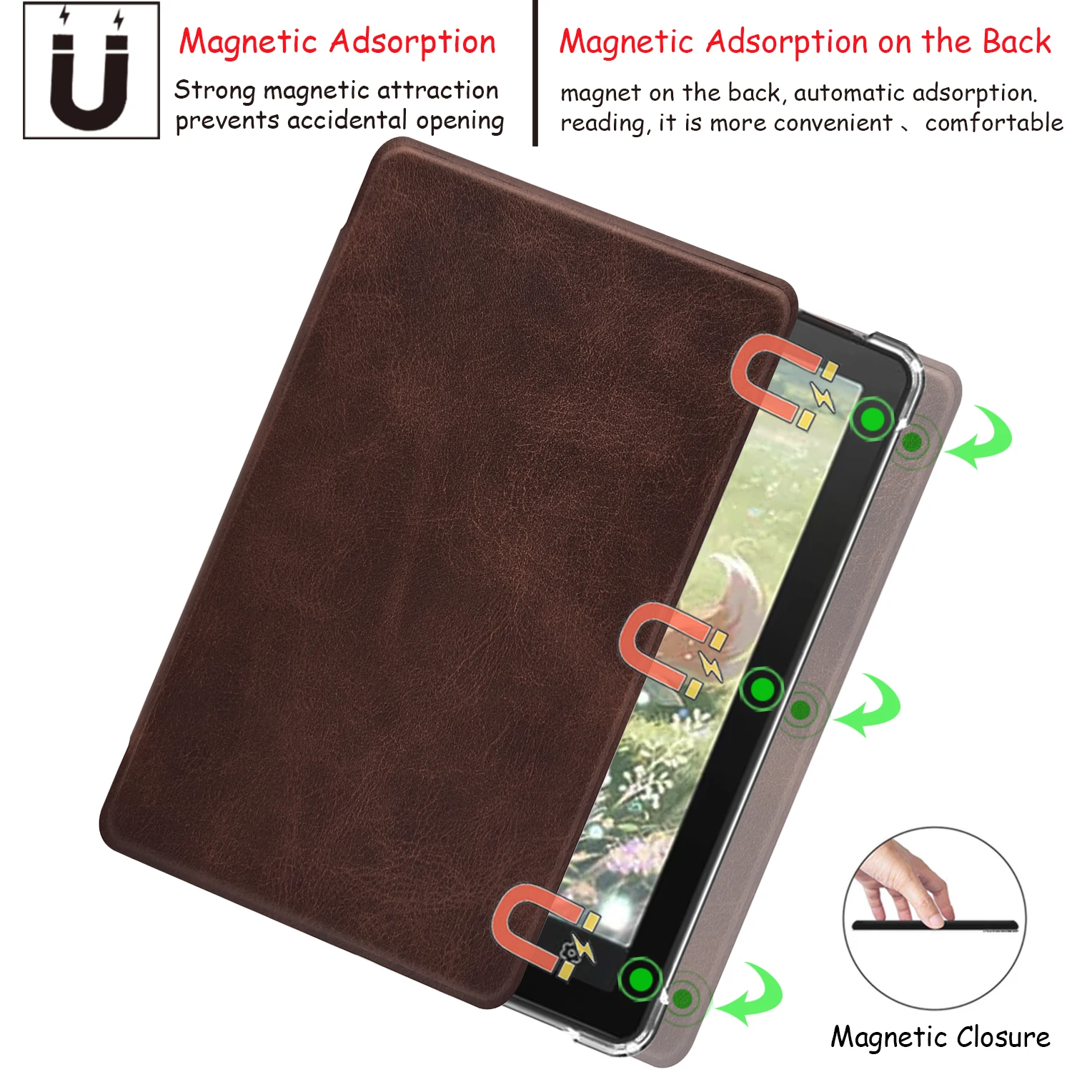 Przezroczyste etui z TPU na tył telefonu 6'' Bigme B6 Color/Bigme B6 Ultra-Thin z funkcją automatycznego usypiania/budzenia - wzmocnione narożniki, magnetyczne zamknięcie — zdjęcie produktu 5
