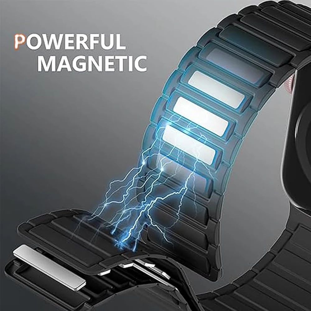 Correa de reloj de silicona magnética de 20/22mm para COLMI P86 P82 P81 P76 i28 pulsera Ultra deportiva para COLMI V76 V68 C81 M42 I31 correa suave