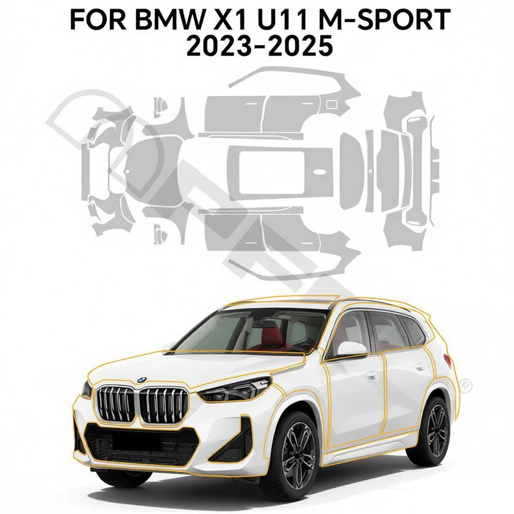 

For BMW X1 U11 M Sport 2023 2024 2025 Pre-cut PPF TPU Car Paint Protection Film Clear Bra Anti-Scratch Cover Resistant Invisible