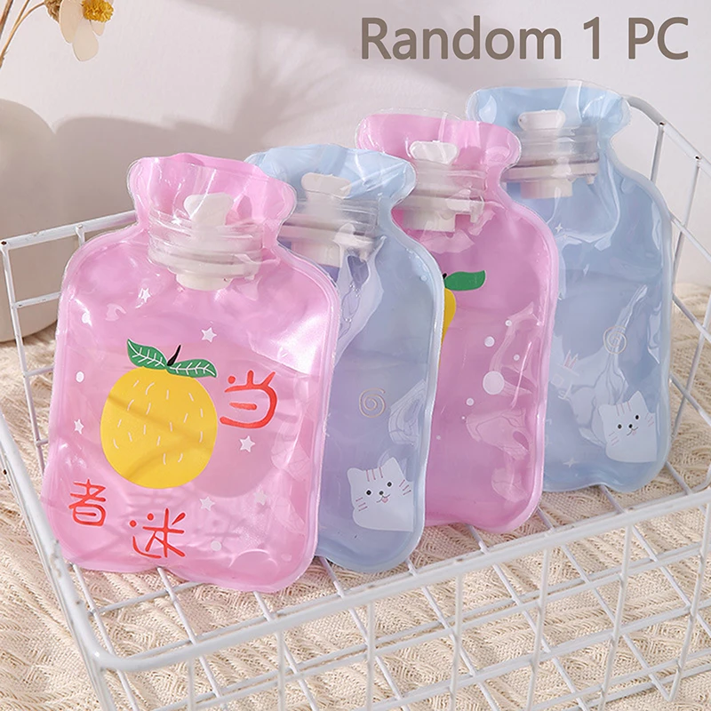 1PC Cute Cartoon Girl Heart Y2k Carry-On Water-Filled Hot Water Bag Keep Warm Kawaii Small Hand Warmer