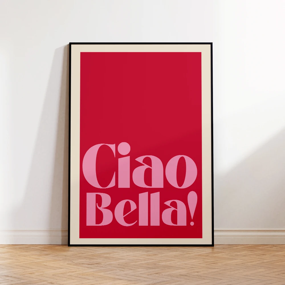 Music Lyrics Gig Indie Rock Gift Inspired Ciao Bella Concert Novelty Wall Art Canvas Painting Posters For Living Room Home Decor